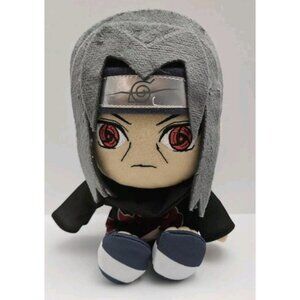 Itachi Uchiha Plush 8" Anime Character With Akatsuki Cloak Headband Embroidered
